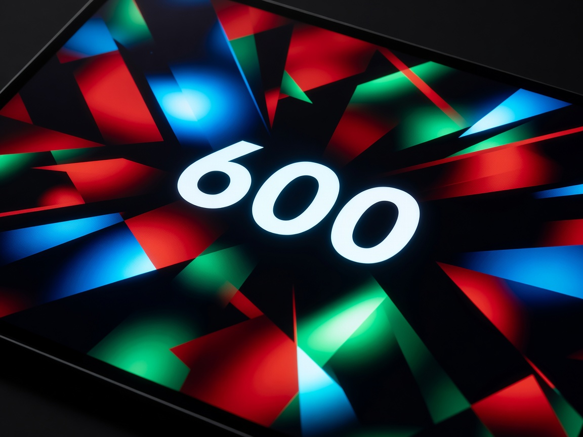 Close-up of a vibrant display showing deep contrast