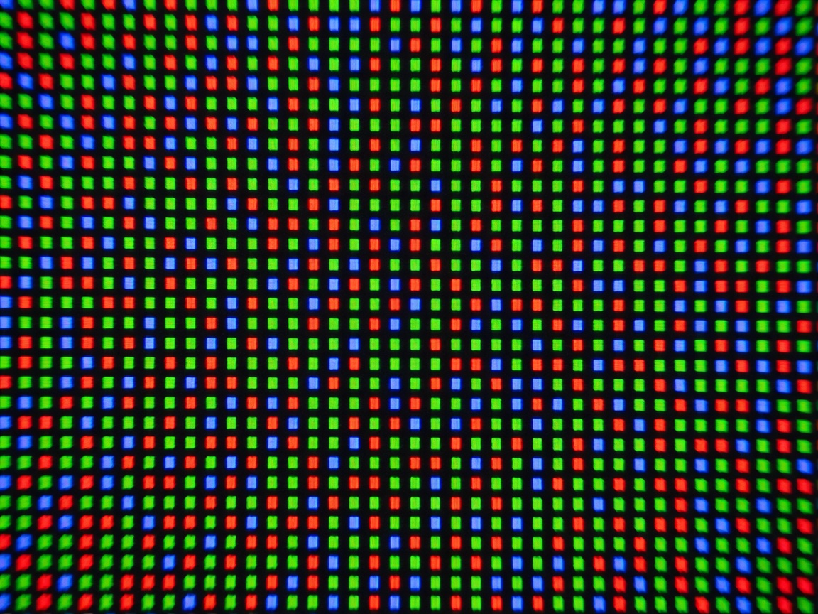 Macro shot of digital screen pixels